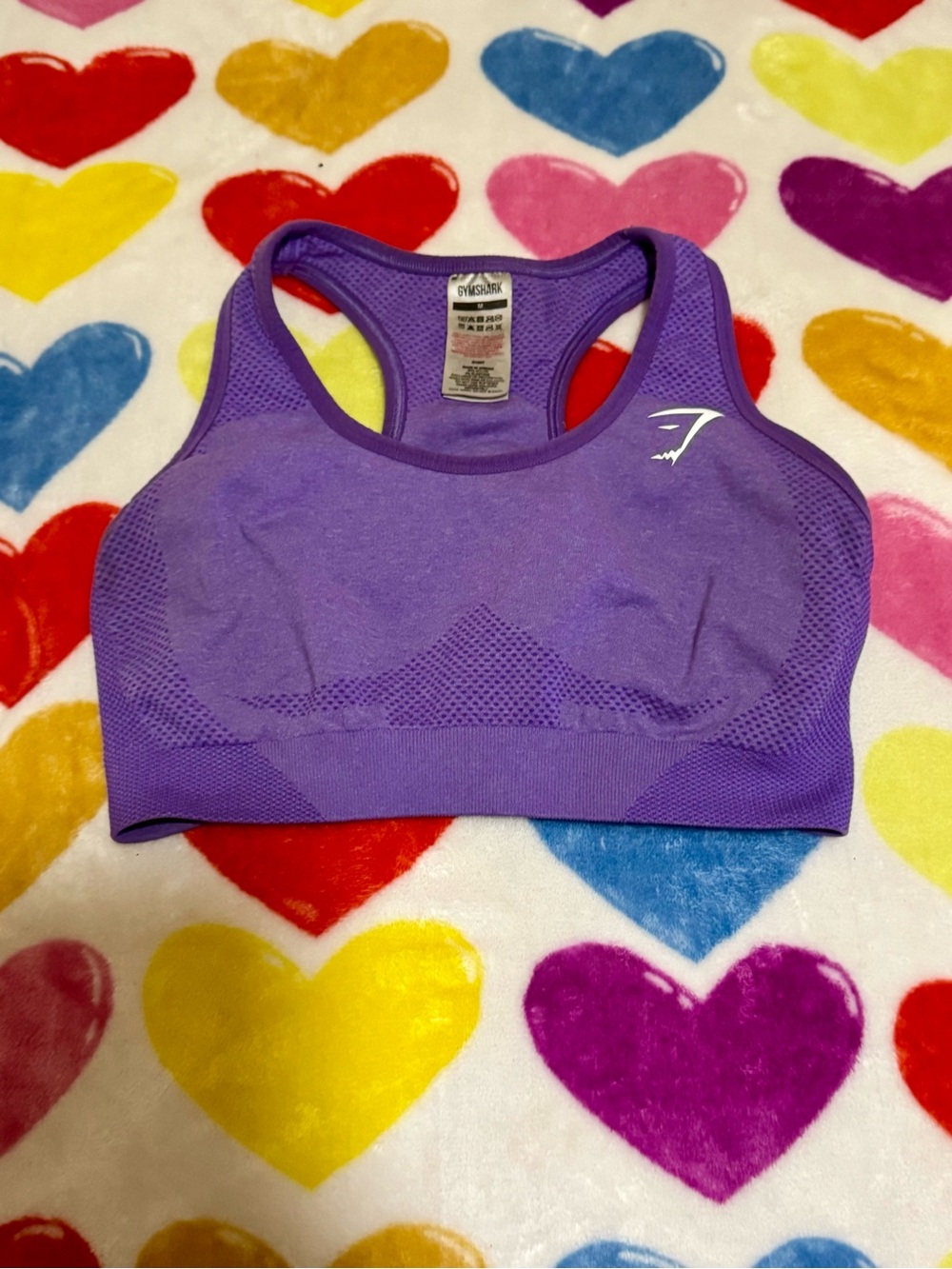 Gymshark Purple Seamless Racerback Crop Sports Bra
